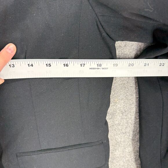 A New Day Blazer Women S Small Black Button Up Collared Long Sleeve Lined - Picture 5 of 7